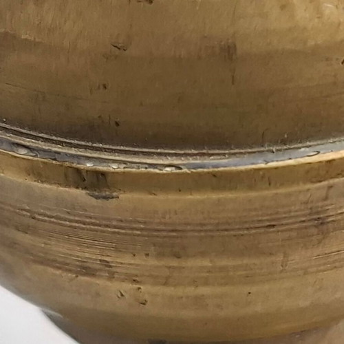 Λαδολύχναρο μπρονζέ εποχής, ύψος 16 cm