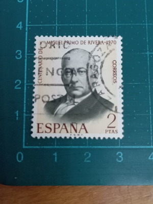 Spain 1970 stamp used, 109th anniversary of Miguel Primo de Rivera