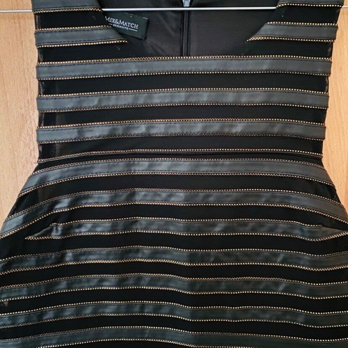 Dress black size M like new with gold details and leatherette