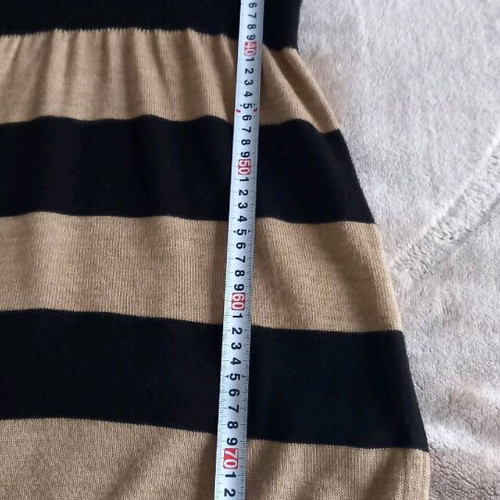 Loft dress like new, short sleeves, black and beige
