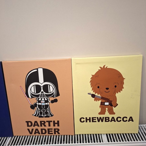 Star Wars kids canvas set 7 pcs used, 29x36 cm
