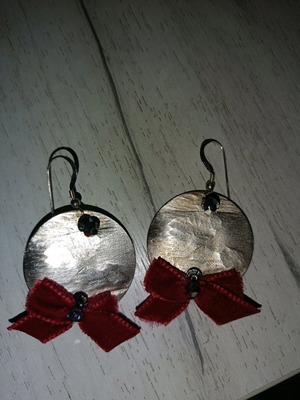 Earrings used, handmade metal