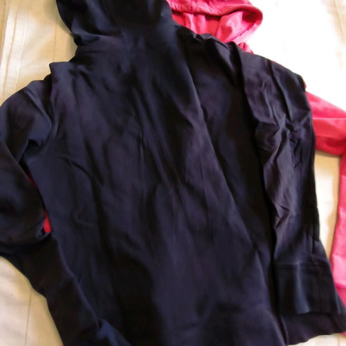Marks and Spencer cotton blend hoodies used, pack of 2, pink and blue