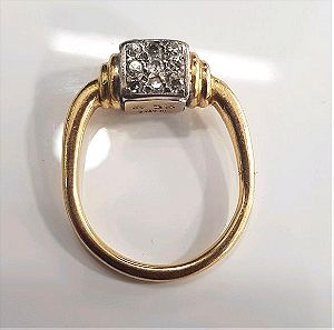 ZOLOTAS Χρυσό Δαχτυλίδι Κ18 με Διαμάντια
