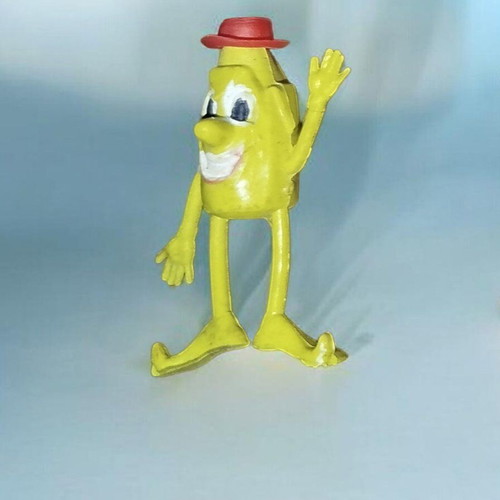 Vintage Pencil Topper μεταχειρισμένο Hong Kong Munch Bunch Mr Banana με κόκκινο καπέλο