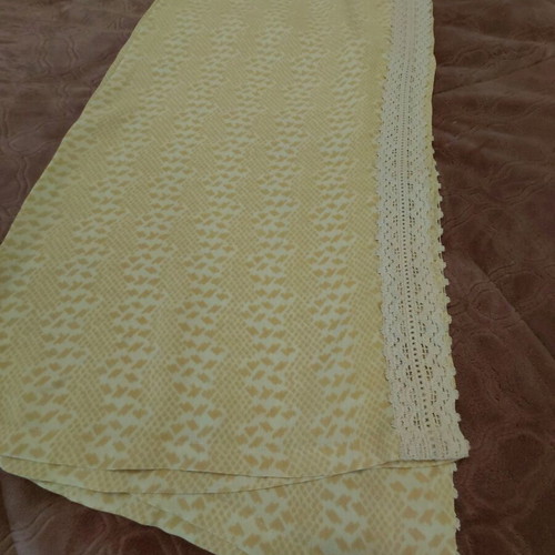 Hoss Intropia Wide-Leg Pants New, Yellow Viscose and Lace S/M 36