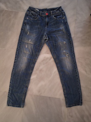 Benetton jeans girls 3XL like new, adjustable waist, blue