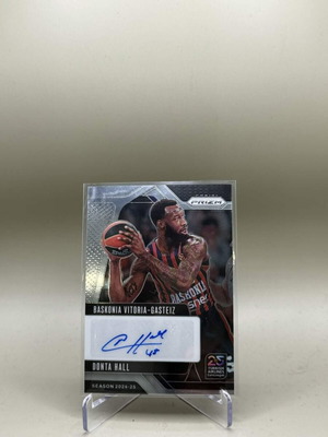Panini Prizm Euroleague Basketball 2024-25 Donta Hall Signatures Silver card like new