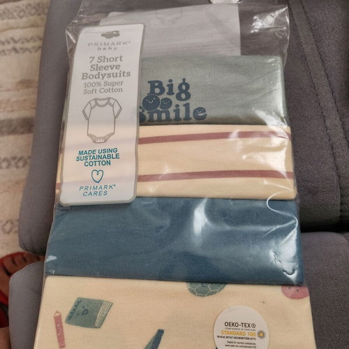 Primark baby bodysuits new, 4 pieces, 0-3 months boy