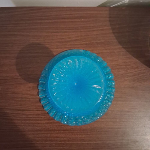 Opaline compote vintage blue, like new
