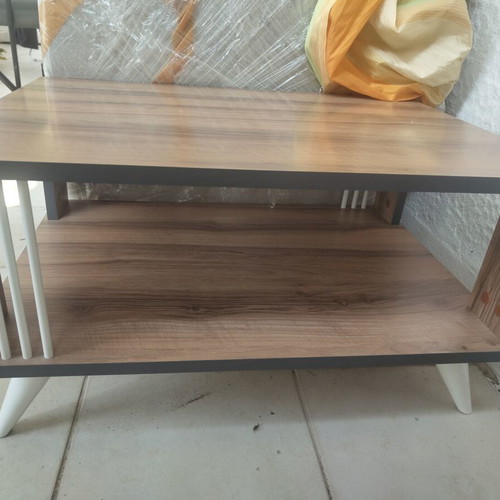 Coffee table with brown melamine surface 70x50 cm like new
