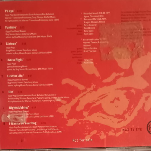 Iggy Pop Live CD used, rock