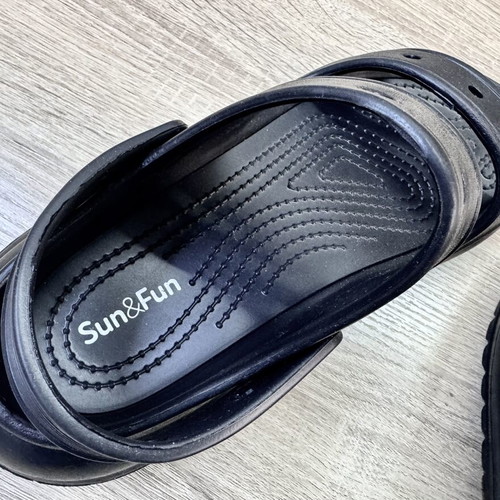 Sun & Fun Anatomical Sandals Size 38 New Black