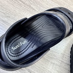 Sun & Fun Anatomical Sandals Size 38 New Black