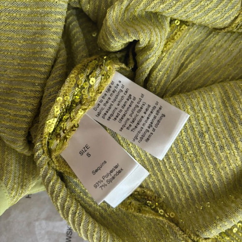 AGGI by Halewski Maxi Sequin Dress new, green-yellow