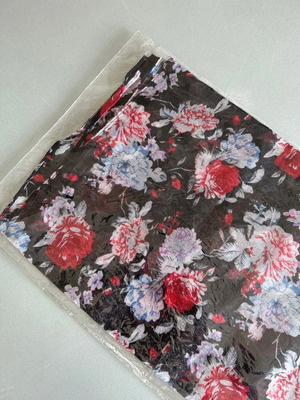 Women's scarf new, black and red