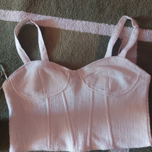 Bershka women's top new, size medium, white
