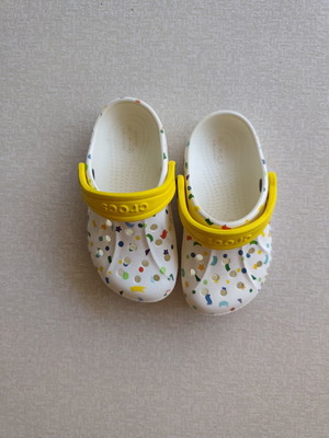 Crocs children's sandals No 9, white and yellow