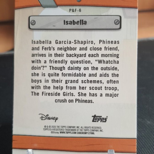 Topps Disney Neon Isabella Base sticker