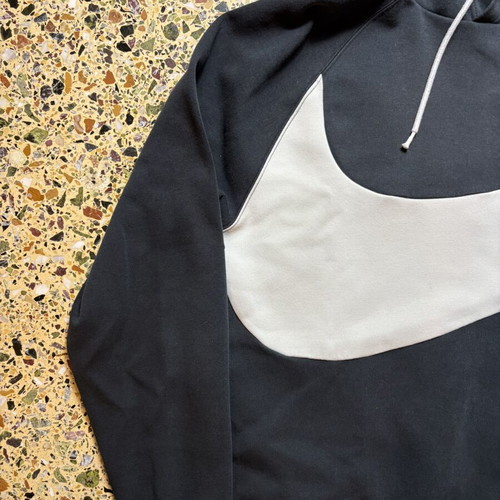 Nike Big Swoosh hoodie Large black and white like new