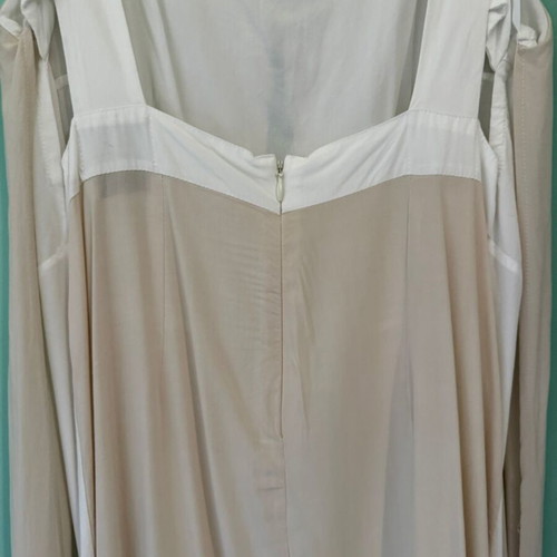 FALF long dress white-beige like new with open back