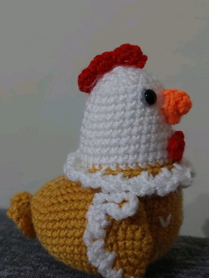Knitted chick new, Easter doll