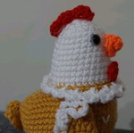 Knitted chick new, Easter doll
