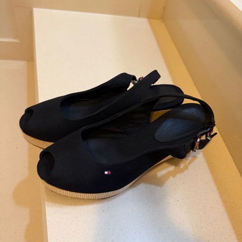 Tommy Hilfiger platform shoes used, black, size 38
