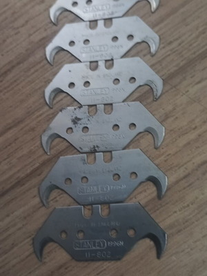 Hook blades 1996 50x19mm set of 6 like new