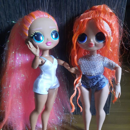 LOL Surprise OMG dolls Major Lady and Neonlicious, lot of 2