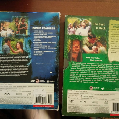 Lost Season 3 and 4 DVD like new with subtitles