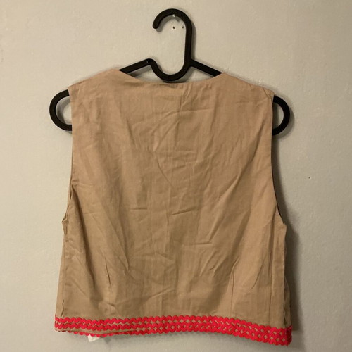 Boho vest XS new, beige