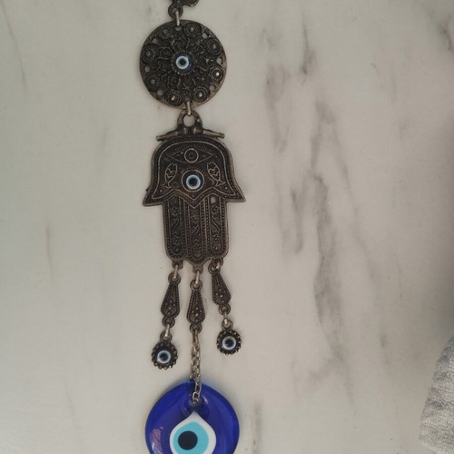 Decorative Fatima's Eye with Large Amulet like new