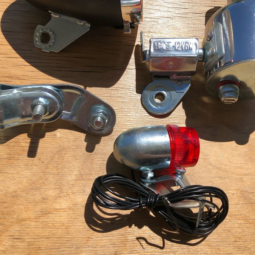 PANCH Bicycle Dynamo Lighting Set 12V6W new with rear light