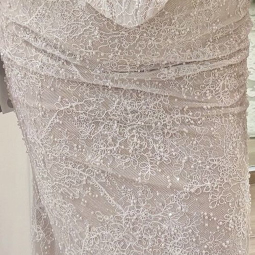 Wedding dress 2026 like new, white and beige, corset and skirt