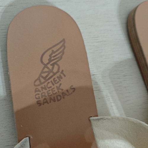 Ancient Greek Sandals cream color like new