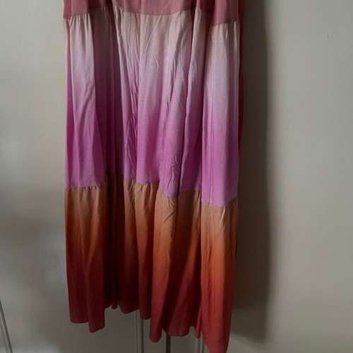 Long wrap dress with belt, size 36(S), length from shoulder to bottom, 134 cm. Made in Italy.