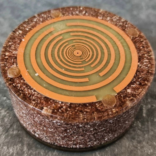 Orgonite large size ALU-COPPER like new with gold-plated MWO antennas