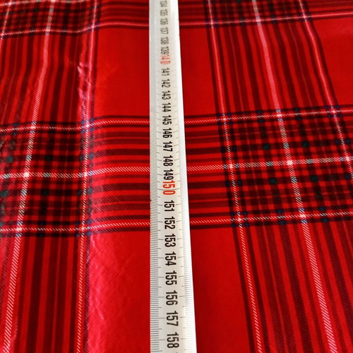 Livarno Home red checkered tablecloth new, stain-resistant 160x128 cm