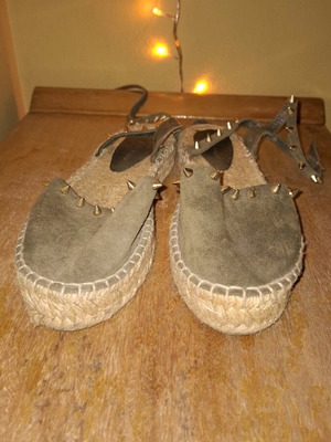 Zara Woman espadrilles khaki like new, size 38
