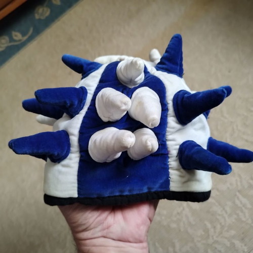 Carnival hat used white and blue