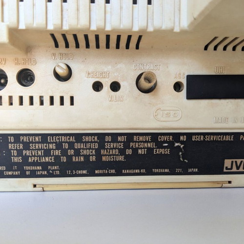 JVC NIVICO portable TV used, 5-inch screen, 1979