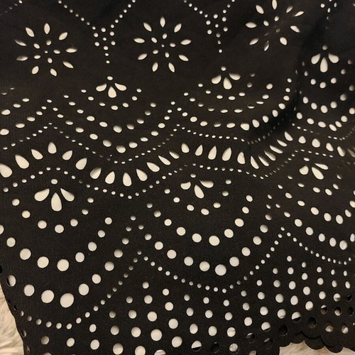 Atmosphere Skirt New With Cut-Out Design L/XL Black With White Lining