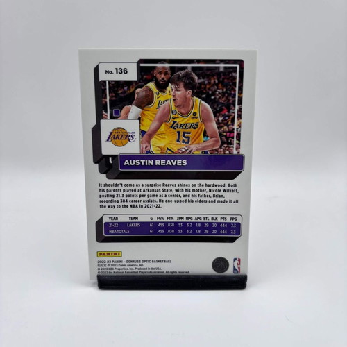Austin Reaves Donruss Optic 2022-23 basketball card like new