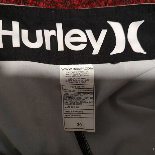 Hurley men's swim shorts new, size 30, blue and white