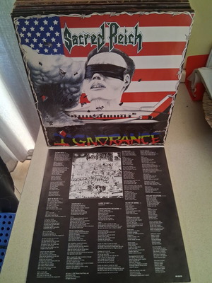 Sacred Reich Ignorance vinyl album, metal