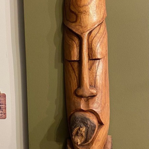 Wooden decorative totem handmade 90cm height new