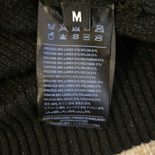 John Richmond blouse like new, size M, black and silver