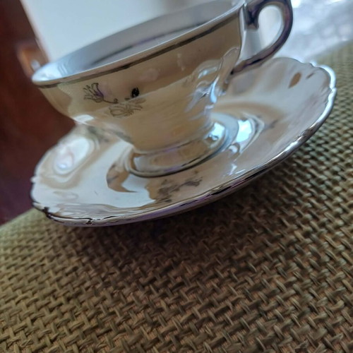 Vintage coffee porcelain set like new, 6 cups with saucers