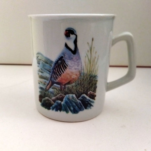Porcelain mug with hunting partridge design new